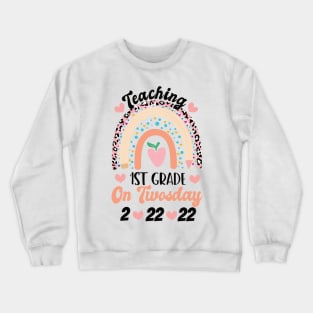 Happy Twosday Tuesday February 22nd 2022 - Funny 2/22/22 Souvenir Gift Crewneck Sweatshirt